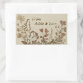 Sticker Rectangulaire Collage de fleurs anciennes (Sac)