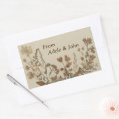 Sticker Rectangulaire Collage de fleurs anciennes (Enveloppe)