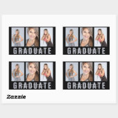 Sticker Rectangulaire Collage de photos de diplôme personnalisé (Feuille)