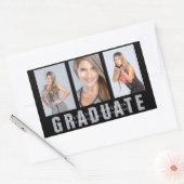 Sticker Rectangulaire Collage de photos de diplôme personnalisé (Enveloppe)