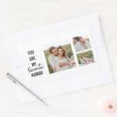 Sticker Rectangulaire Collage moderne Couple Photo & Romantic Love Citat (Enveloppe)