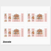 Sticker Rectangulaire Collage photos amies | Joyeux cadeau d'anniversair (Feuille)