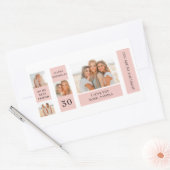 Sticker Rectangulaire Collage photos amies | Joyeux cadeau d'anniversair (Enveloppe)