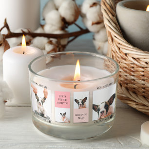 Sticker Rectangulaire Collage photos de chiens   Le chien est mes valent