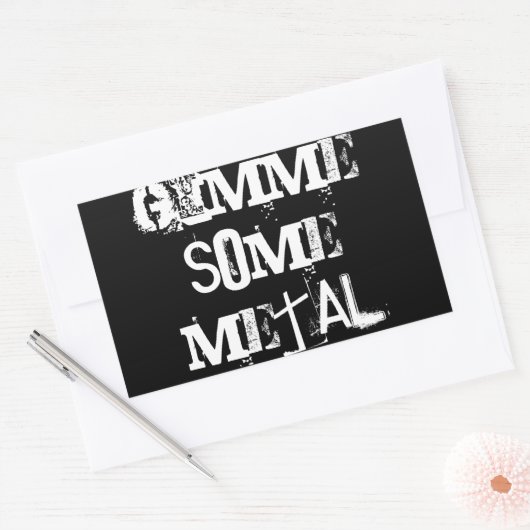 Sticker Rectangulaire collant en métal lourd (Enveloppe)