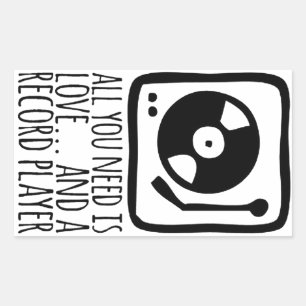 Sticker Rectangulaire Colle All you need IS love… and à plafond play