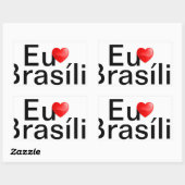 Sticker Rectangulaire Colle Brasília Brésil (Feuille)