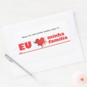 Sticker Rectangulaire Colle J'aime ma famille (Enveloppe)
