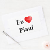 Sticker Rectangulaire Colle j'aime Piauí (Enveloppe)