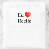 Sticker Rectangulaire Colle j'aime Recife (Sac)