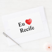 Sticker Rectangulaire Colle j'aime Recife (Enveloppe)