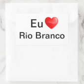 Sticker Rectangulaire Colle j'aime Rio Branco (Sac)