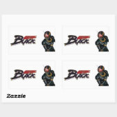 Sticker Rectangulaire Colle Kamen Rider BLACK (Feuille)