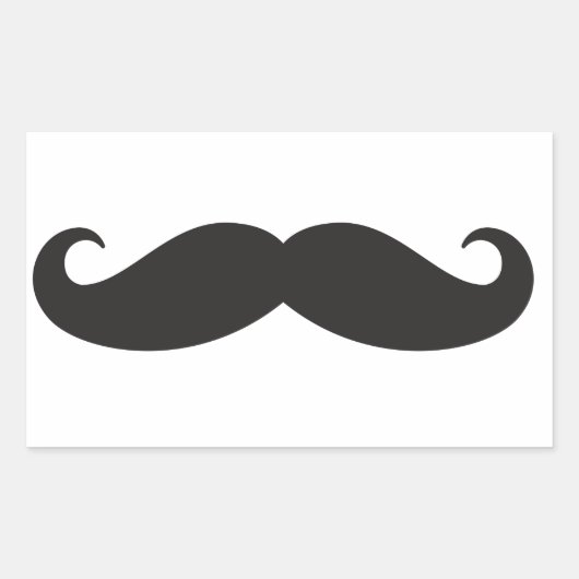 Sticker Rectangulaire Colle Mustache (Devant)