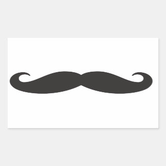 Sticker Rectangulaire Colle Mustache