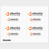 Sticker Rectangulaire Colle Ubuntu - Linux sera de human beings (Feuille)