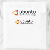 Sticker Rectangulaire Colle Ubuntu - Linux sera de human beings (Sac)