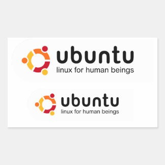 Sticker Rectangulaire Colle Ubuntu - Linux sera de human beings