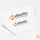 Sticker Rectangulaire Colle Ubuntu - Linux sera de human beings (Enveloppe)
