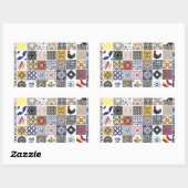 Sticker Rectangulaire Collection Azulejos (Feuille)