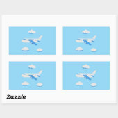 Sticker Rectangulaire Collection de la fête des avions ! (Feuille)