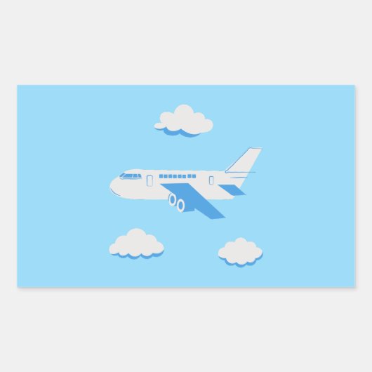 Sticker Rectangulaire Collection de la fête des avions ! (Devant)