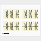 Sticker Rectangulaire Collection de libellules par Chariklia Zarris (Feuille)