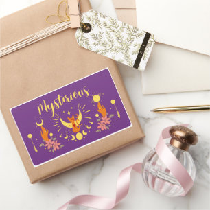 Sticker Rectangulaire Collection de timbres d'Halloween "mystérieux"