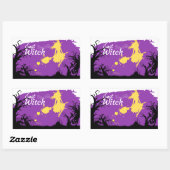 Sticker Rectangulaire Collection de timbres Halloween "Evil Witch" (Feuille)