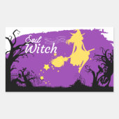 Sticker Rectangulaire Collection de timbres Halloween "Evil Witch" (Devant)