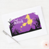 Sticker Rectangulaire Collection de timbres Halloween "Evil Witch" (Enveloppe)