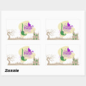 Sticker Rectangulaire Collection de timbres Halloween "Hocus Pocus" (Feuille)