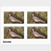 STICKER RECTANGULAIRE COLLECTION POMPEII / DOVE DANS LE JARDIN (Feuille)
