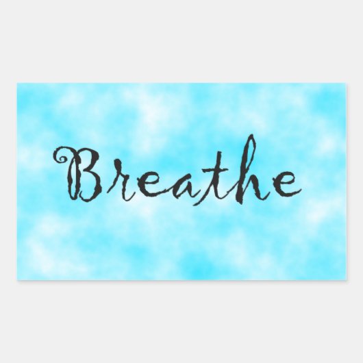 Sticker Rectangulaire Collier Breathe-rectangle (Devant)