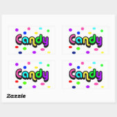 Sticker Rectangulaire Collier de bonbons-rectangle (Feuille)