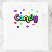 Sticker Rectangulaire Collier de bonbons-rectangle (Sac)