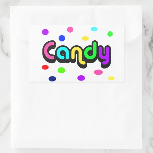 Sticker Rectangulaire Collier de bonbons-rectangle (Sac)
