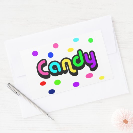 Sticker Rectangulaire Collier de bonbons-rectangle (Enveloppe)