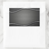 Sticker Rectangulaire Collier de métal de broyage (Sac)