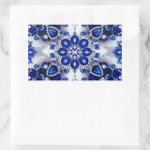 Sticker Rectangulaire Collier rectangle aux couleurs Bleues Blances (Sac)