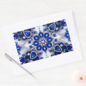 Sticker Rectangulaire Collier rectangle aux couleurs Bleues Blances (Enveloppe)