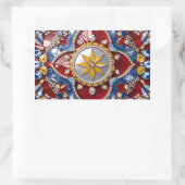 Sticker Rectangulaire Collier rectangle aux couleurs colombiennes (Sac)