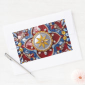 Sticker Rectangulaire Collier rectangle aux couleurs colombiennes (Enveloppe)