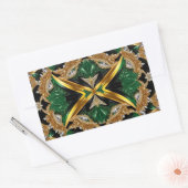 Sticker Rectangulaire Collier rectangle aux couleurs jamaïcaines (Enveloppe)