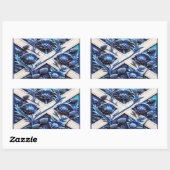 Sticker Rectangulaire Collier rectangle avec chardon écossais (Feuille)