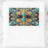 Sticker Rectangulaire Collier rectangle avec couleurs Bahamas (Sac)