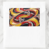 Sticker Rectangulaire Collier rectangle avec couleurs belges (Sac)