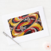 Sticker Rectangulaire Collier rectangle avec couleurs belges (Enveloppe)