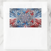 Sticker Rectangulaire Collier rectangle avec couleurs françaises (Sac)