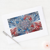 Sticker Rectangulaire Collier rectangle avec couleurs françaises (Enveloppe)